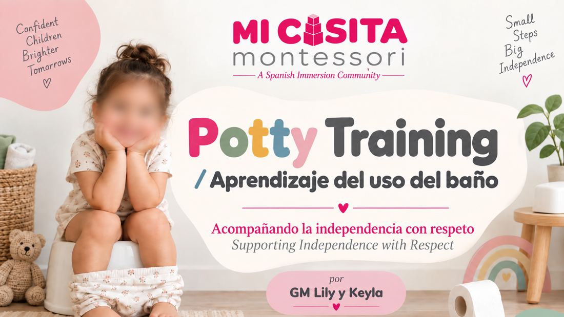 Toilet learning workshop cover from Mi Casita Montessori, supporting independence with respect